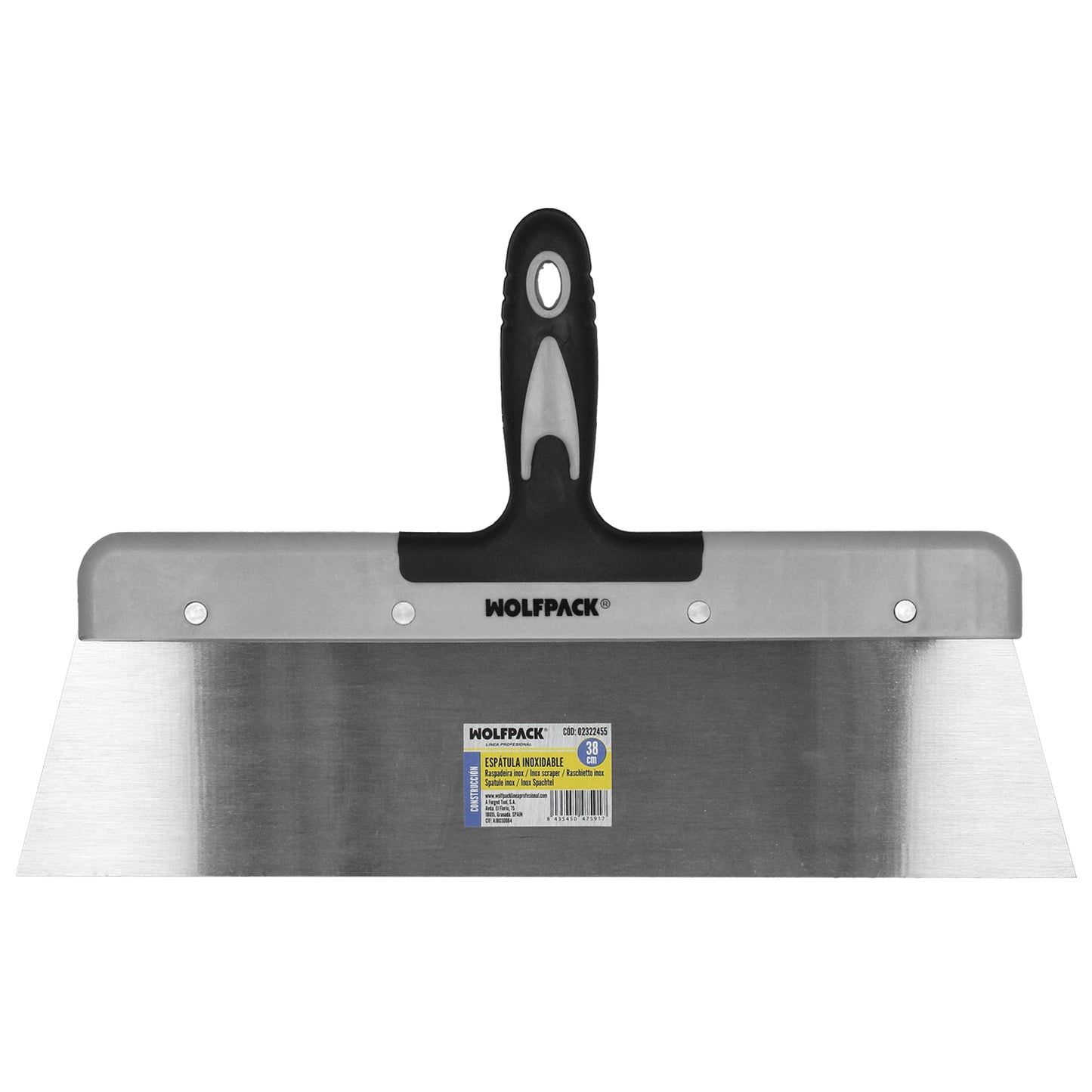 Espatula Acero 380 mm. Mango TPR