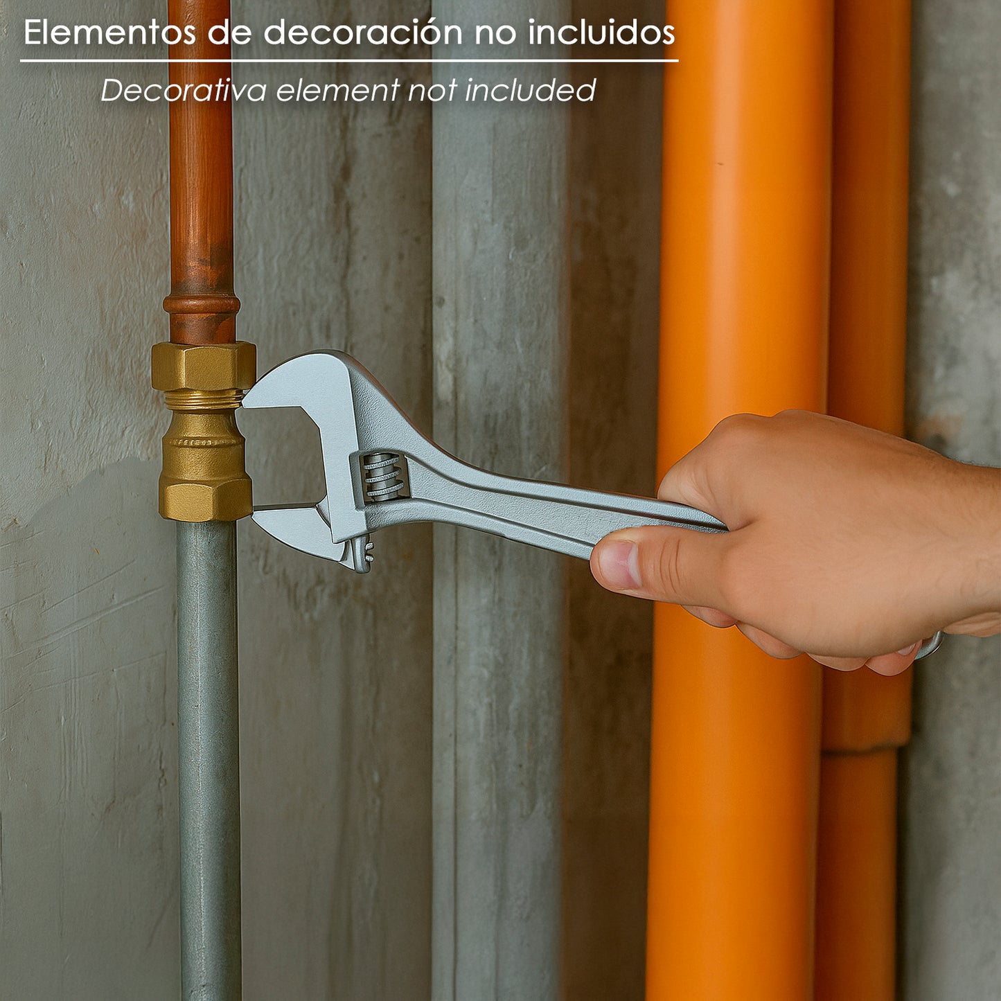 Chave ajustável mais recartilhada 15"