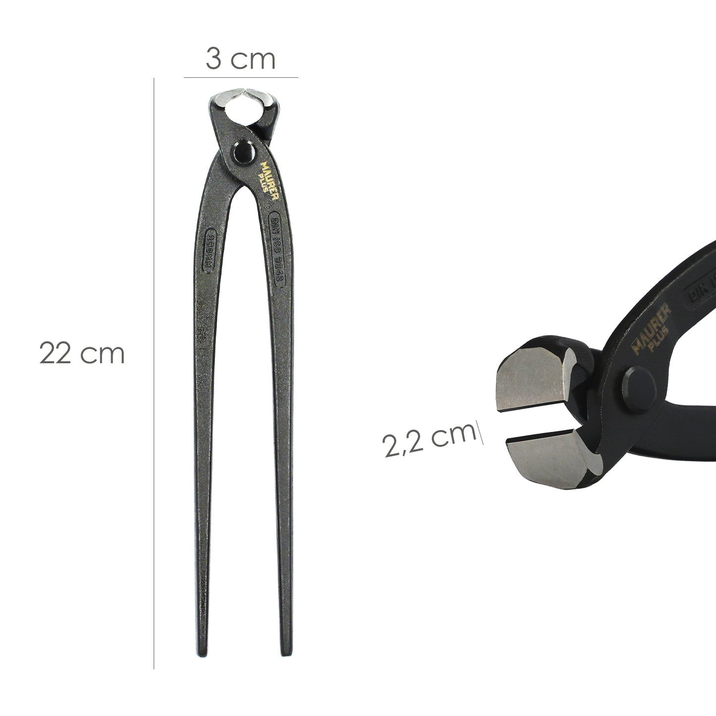 Tenazas Rusas Plus Negra   9"