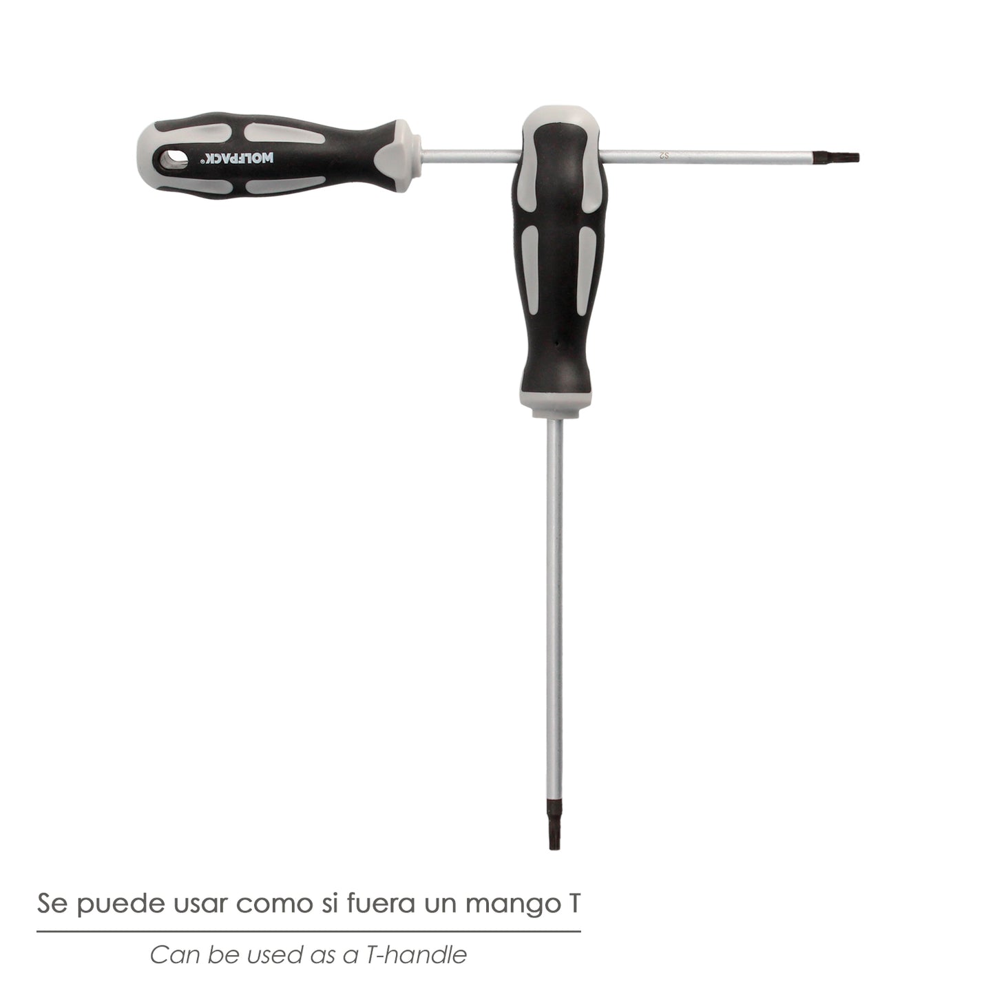 Destornillador Torx Acero S2 Mango TPR Bimaterial. Medida T06 x Ø 3,0 x 75 mm.