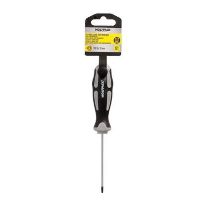 Destornillador Torx Inviolable Acero S2 Mango TPR Bimaterial. Medida T09 x Ø 3,0 x 75 mm.