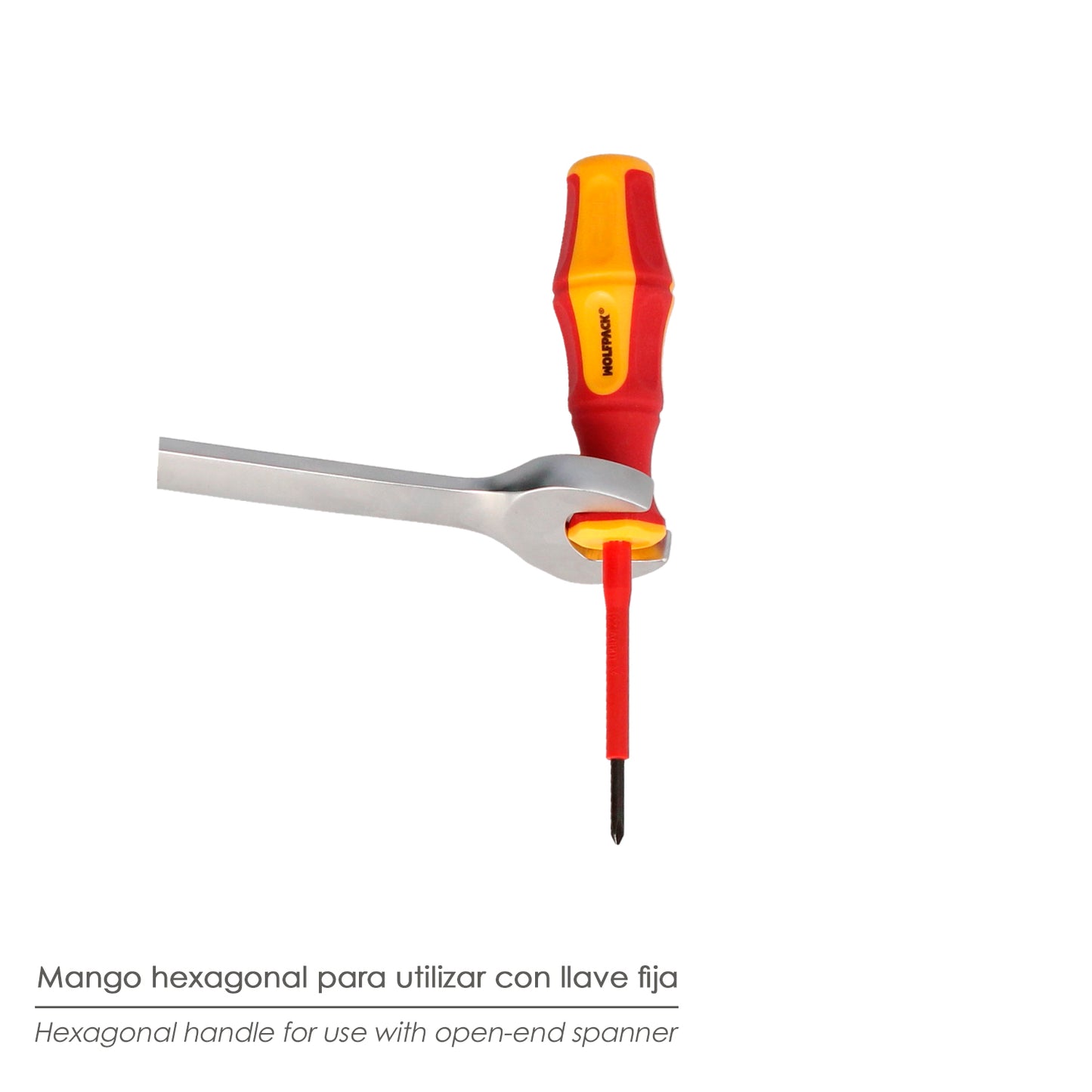 Chave de fenda Phillips isolada com certificação VDE 1.000 V. Medição de PH 0 - 3,0 x 60 mm. Chave de fenda de segurança para eletricista