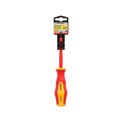 Chave de fenda Phillips isolada com certificação VDE 1.000 V. Medição PH 2 - 6,0 x 100 mm. Chave de fenda de segurança para eletricista