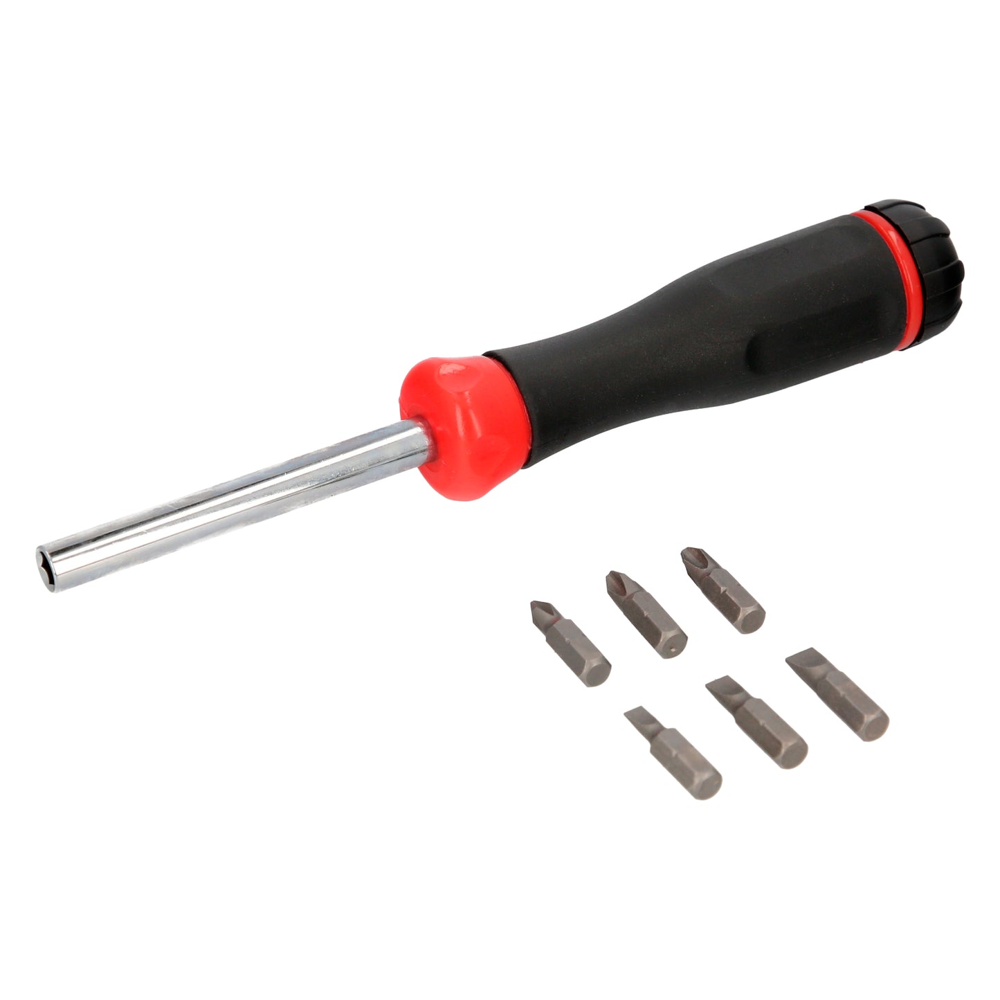 Conjunto de Pontas com Chave de Fenda 1/4" 7 Peças. Aço Cromo Vanádio, Kit Chave de Fenda, Pontas Chave de Fenda.