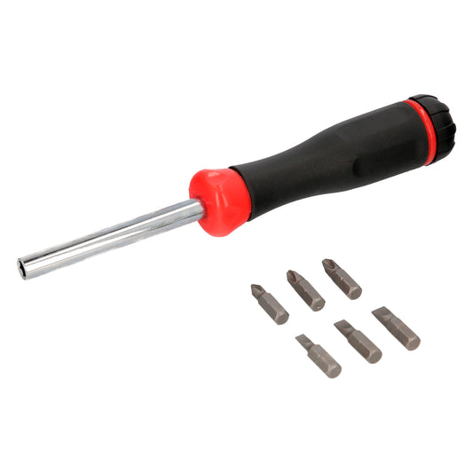 Conjunto de Pontas com Chave de Fenda 1/4" 7 Peças. Aço Cromo Vanádio, Kit Chave de Fenda, Pontas Chave de Fenda.