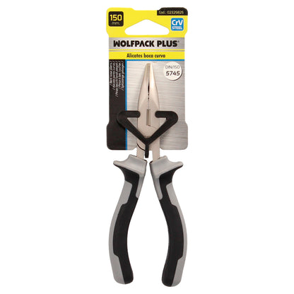 Alicates Boca Curva 150 mm. Acero Cromo Vanadio DIN-ISO 5745 Alicates Punta Curva, Alicates Boca Larga,