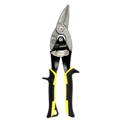 Tijeras Chapa Corte Derechas 250 mm. Hoja Acero Al Carbono, Mangos Engomados, Con Dientes Serrados, Cortachapa, Tijera Aviacion