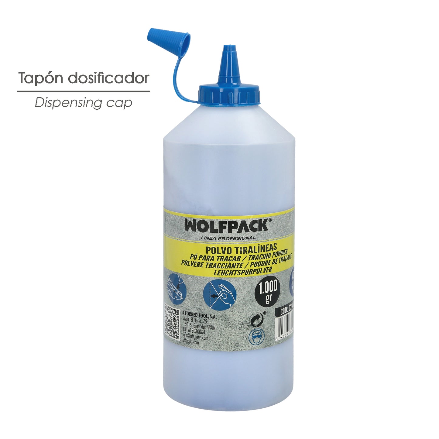 Polvo Tiralineas Azul Bote 1.000 Gramos