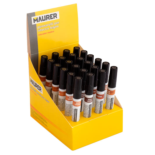 Expositor de Marcadores de Retoque de Madeira 24 peças.