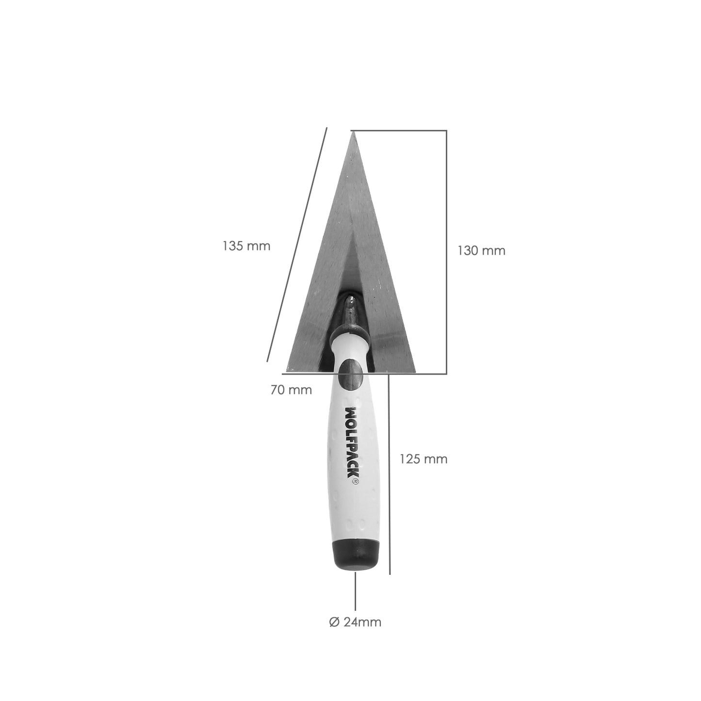 Colher Wolfpack Plus Cabo de borracha 343/130 mm.