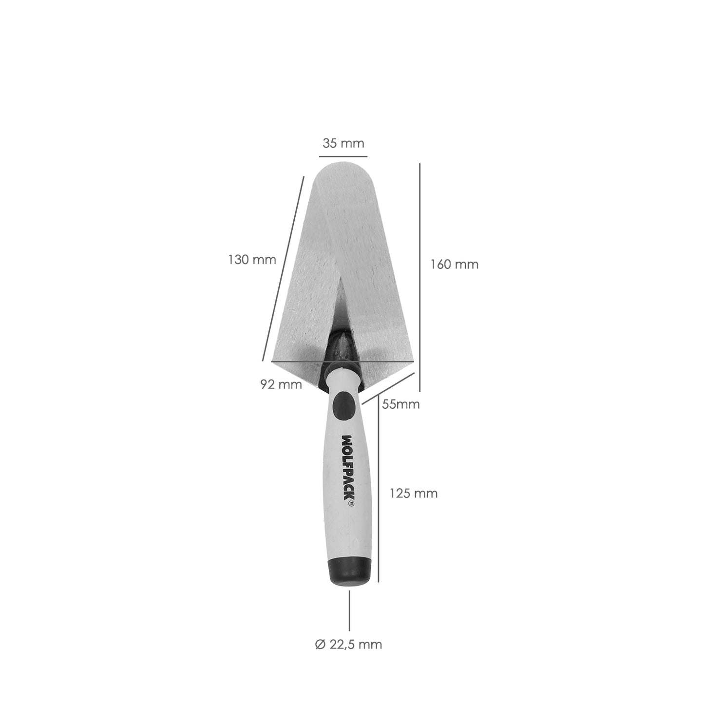 Paleta Wolfpack Plus Mango de Goma 348  160mm.