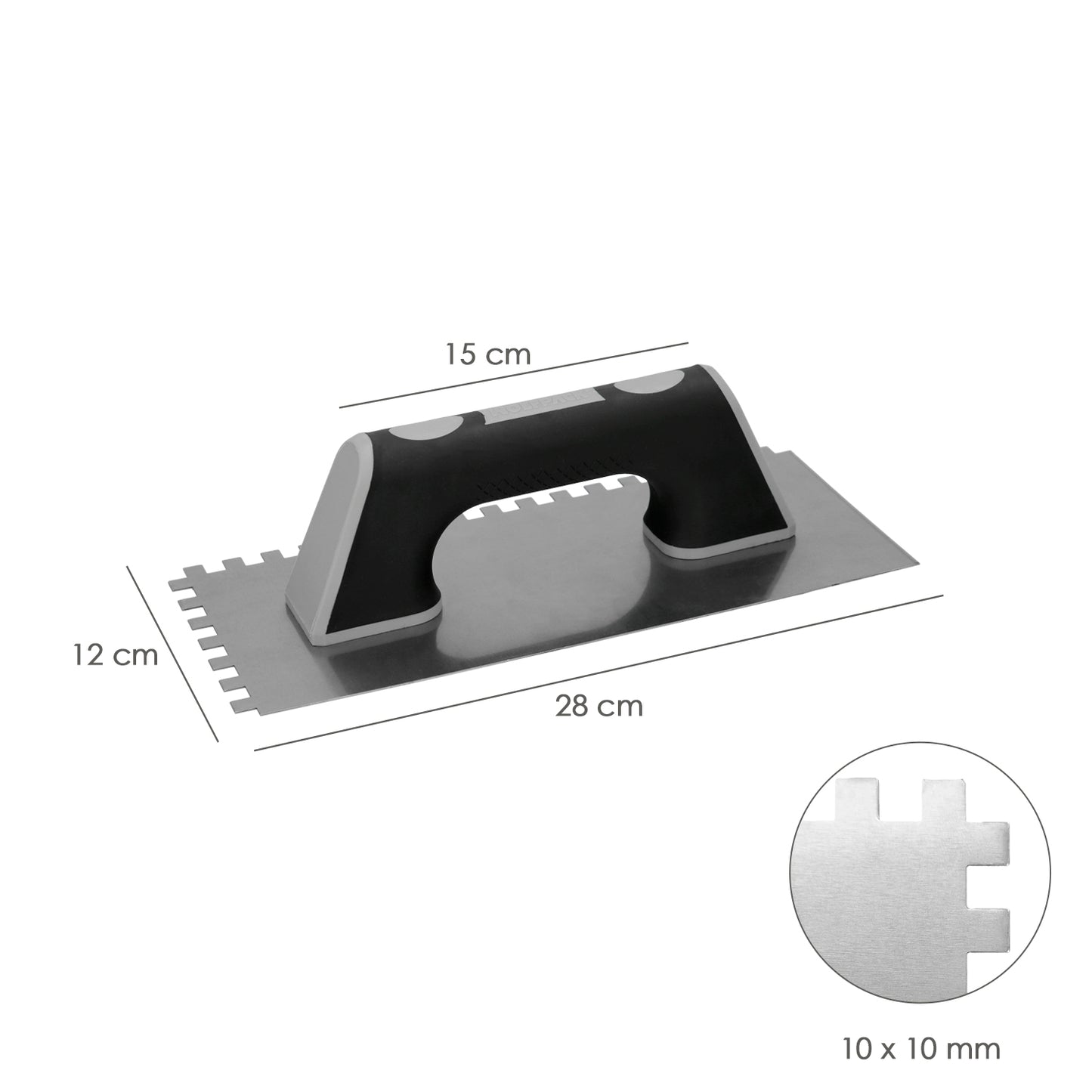 Peine Profesional Mango Polipropileno 280x120 mm. Dientes 10 x 10 mm.