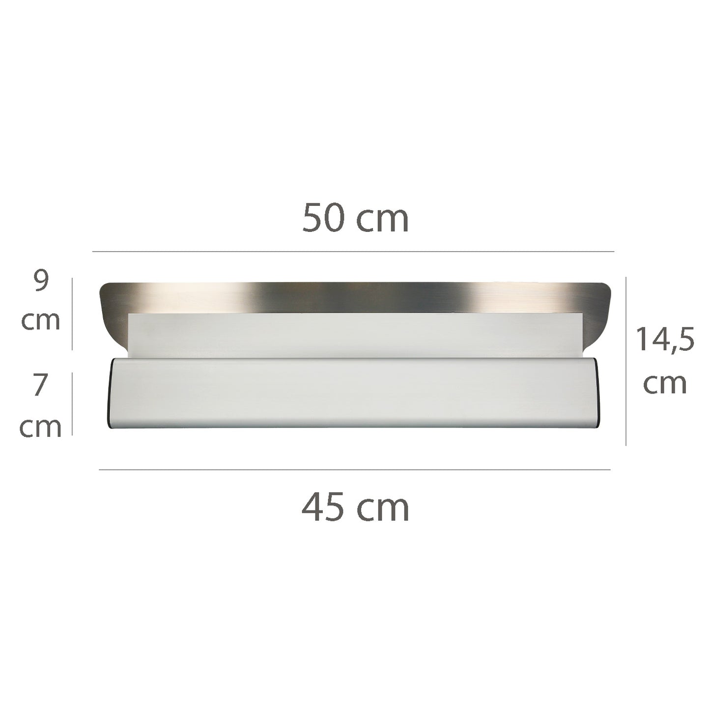 Llana Aluminio / Acero Inoxidable Para Yeso 50 cm.