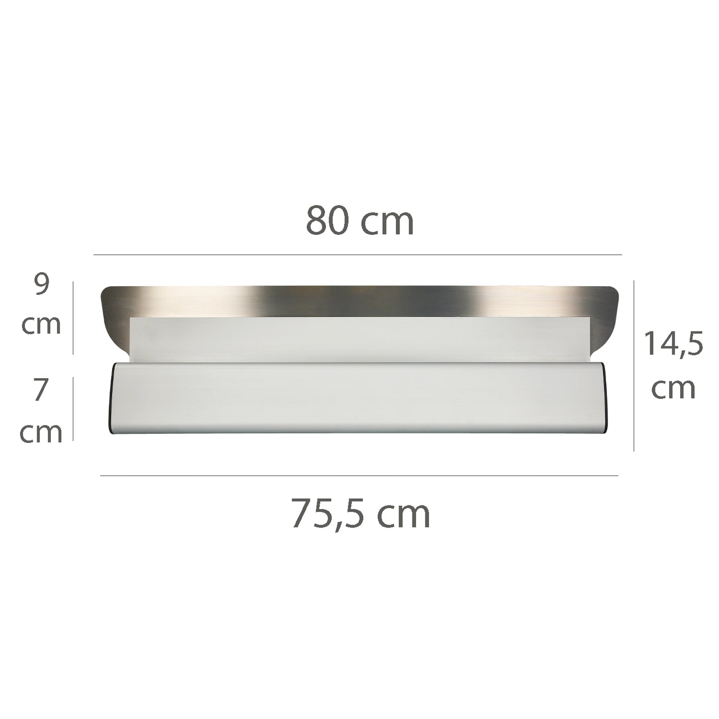 Llana Aluminio / Acero Inoxidable Para Yeso 80 cm.