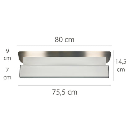 Llana Aluminio / Acero Inoxidable Para Yeso 80 cm.