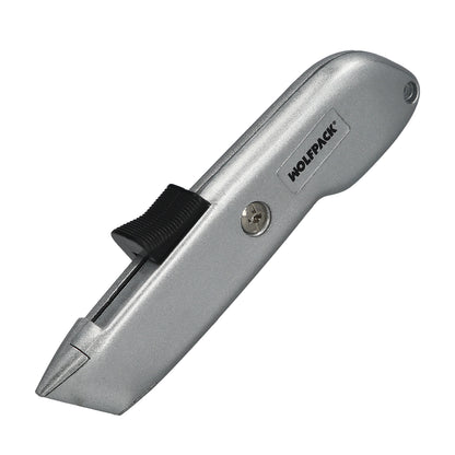 Cutter Autoretractil Con Hoja Acero Sk5 Carcasa De Aluminio Diseño Ergonomico, Cuchillo Seguridad, Cutters Seguridad,