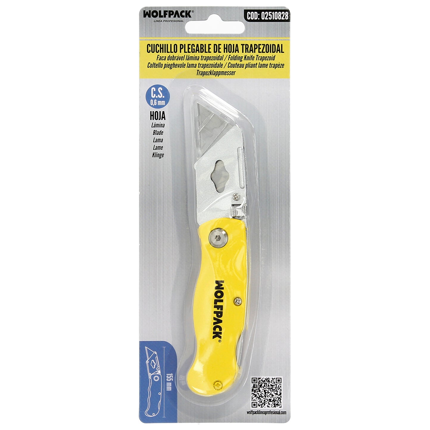 Cutter Plegable Hoja Trapezoidal 155 mm.