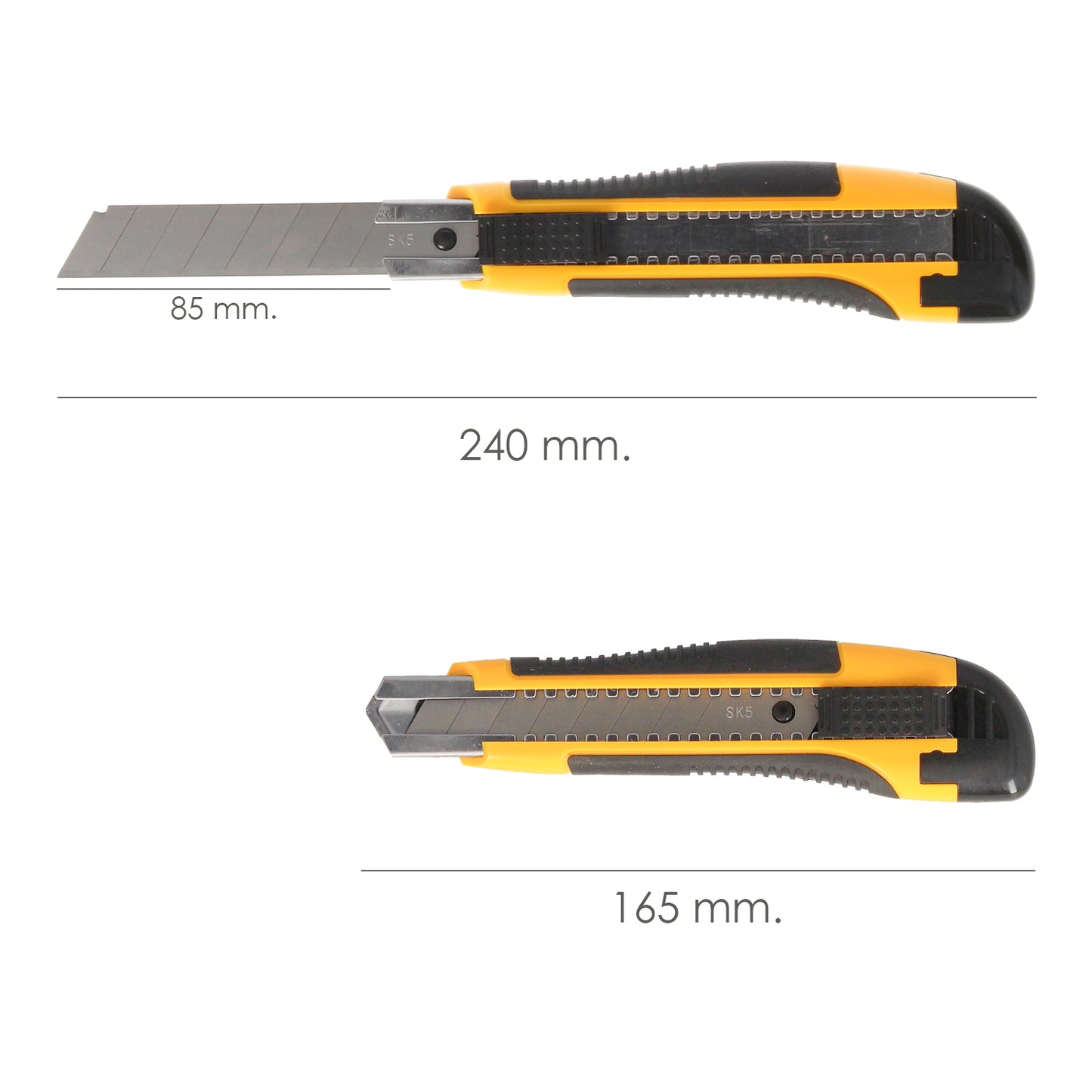 Cutter Con Hoja De 18 mm. Con 2 Hojas (Expositor 24 Piezas)