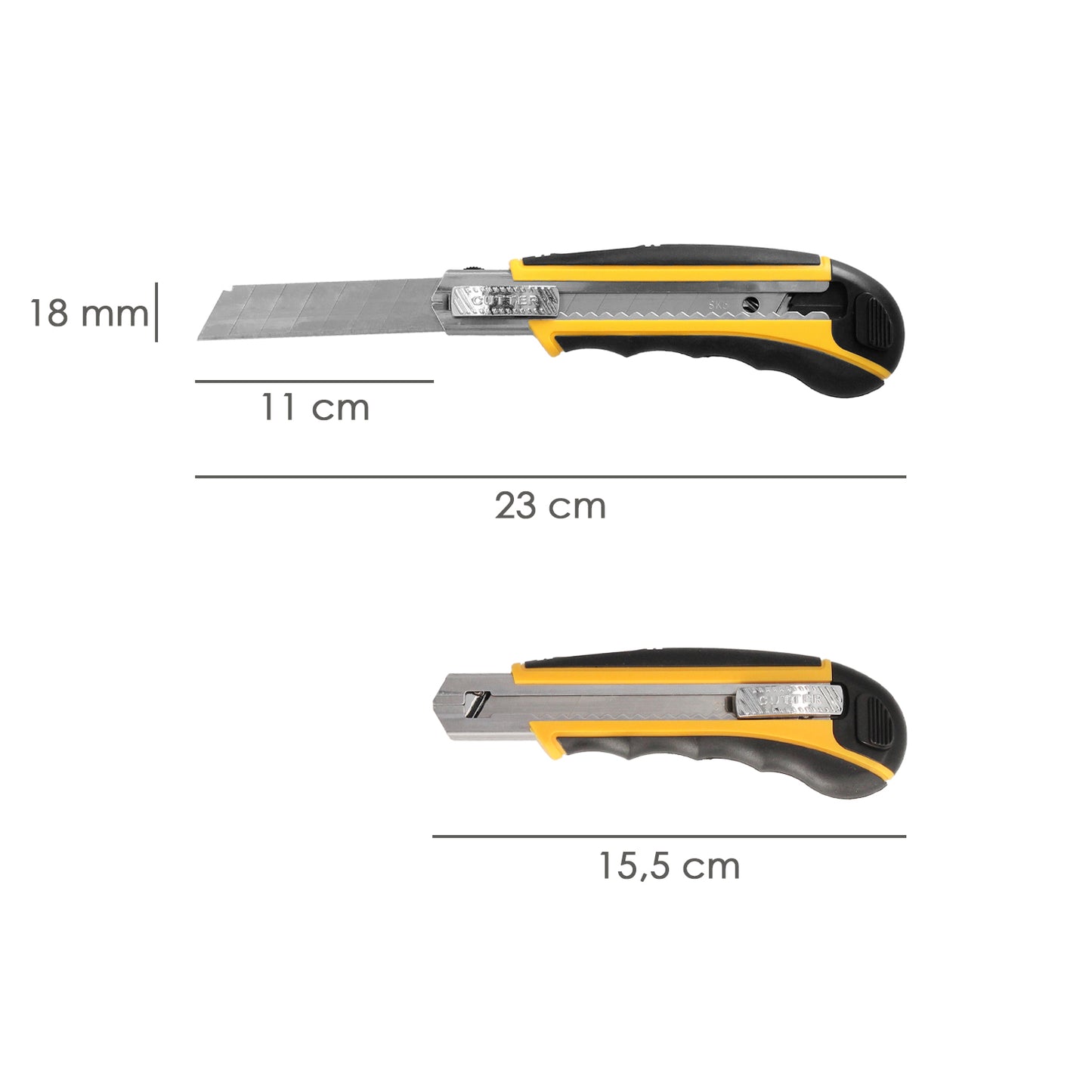 Cutter Profesional 18mm Con 8 Hojas Acero Sk5