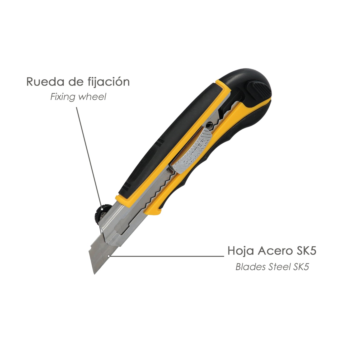 Cutter Profesional 18mm Con 8 Hojas Acero Sk5