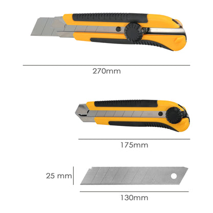 Cutter Ancho Profesional Hoja Acero Sk5 25mm.