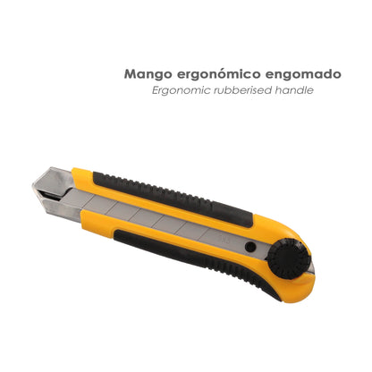 Cutter Ancho Profesional Hoja Acero Sk5 25mm.