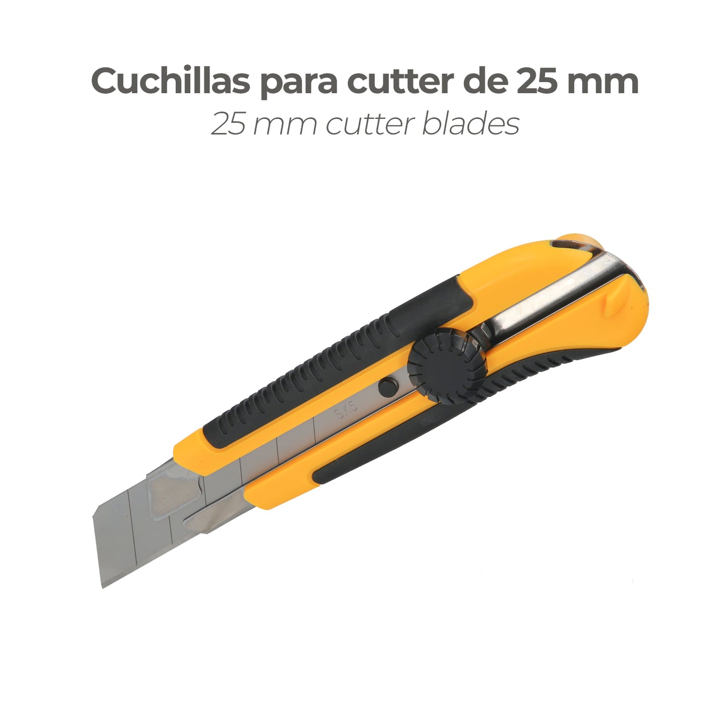 Hoja Cutter 25 mm. (Estuche 10 Piezas) Acero Sk5