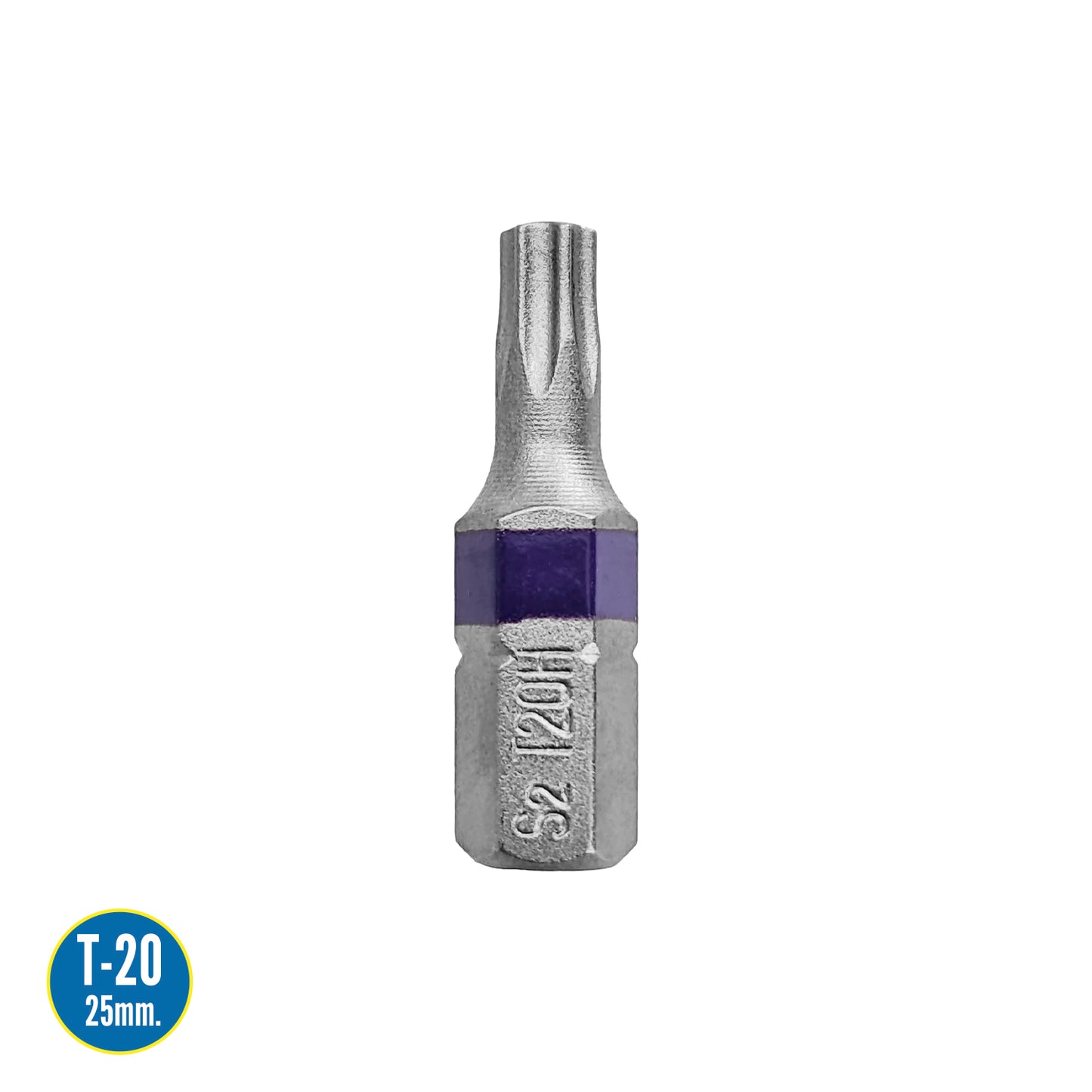 Bits de chave de fenda Torx 20 à prova de adulteração (2 peças). Aço Cromo Vanádio S2. Brocas Hexagonais, Removedores de Pontas,
