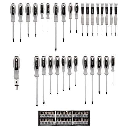 Juego de Destornilladores / Destorpuntas 100 Piezas Con Soporte Expositor