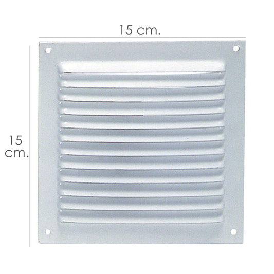 Grelha de Ventilação Parafuso 15x15 cm. branco lacado