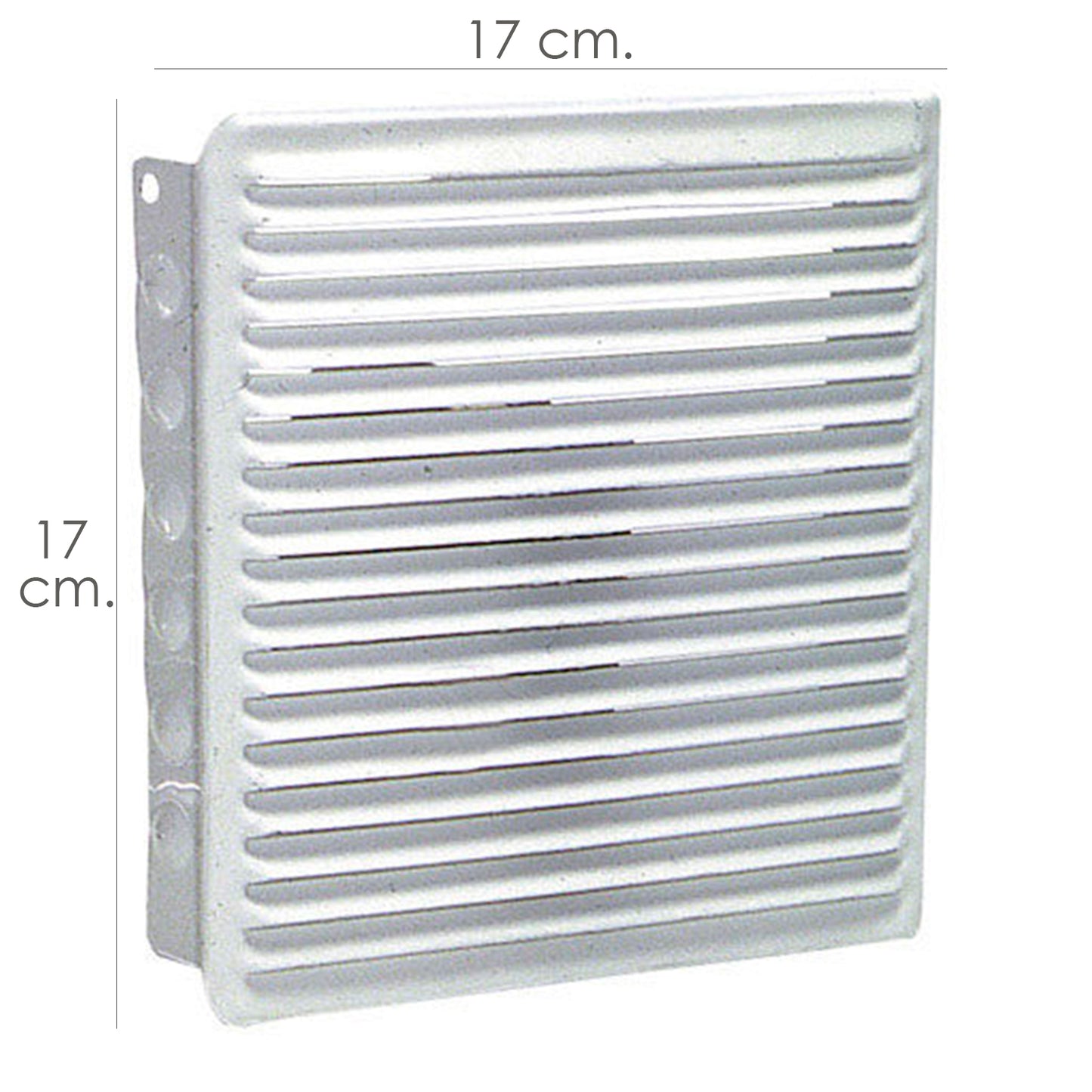 Grelha de Ventilação Embutida 17x17 cm. branco lacado