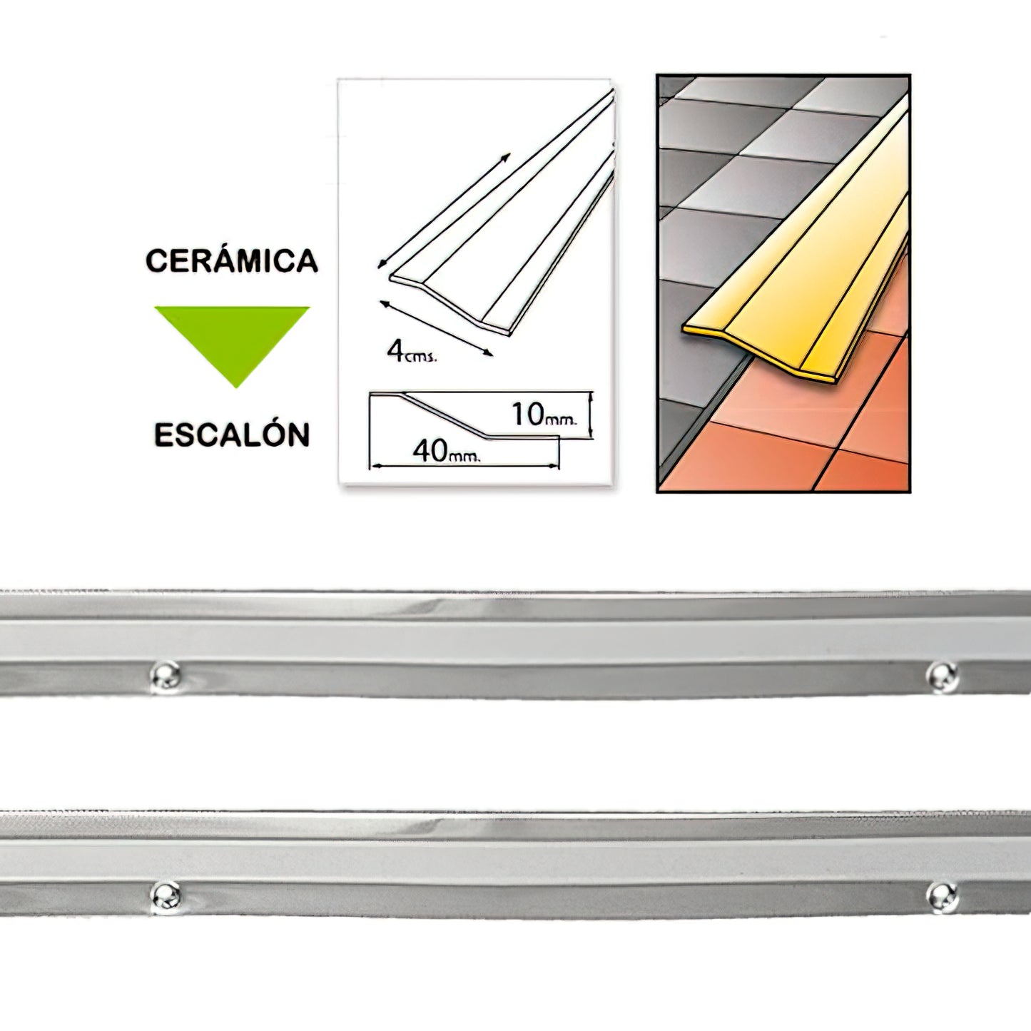 Remate de Aparafusar Para Cerâmica Inox 82,5 cm