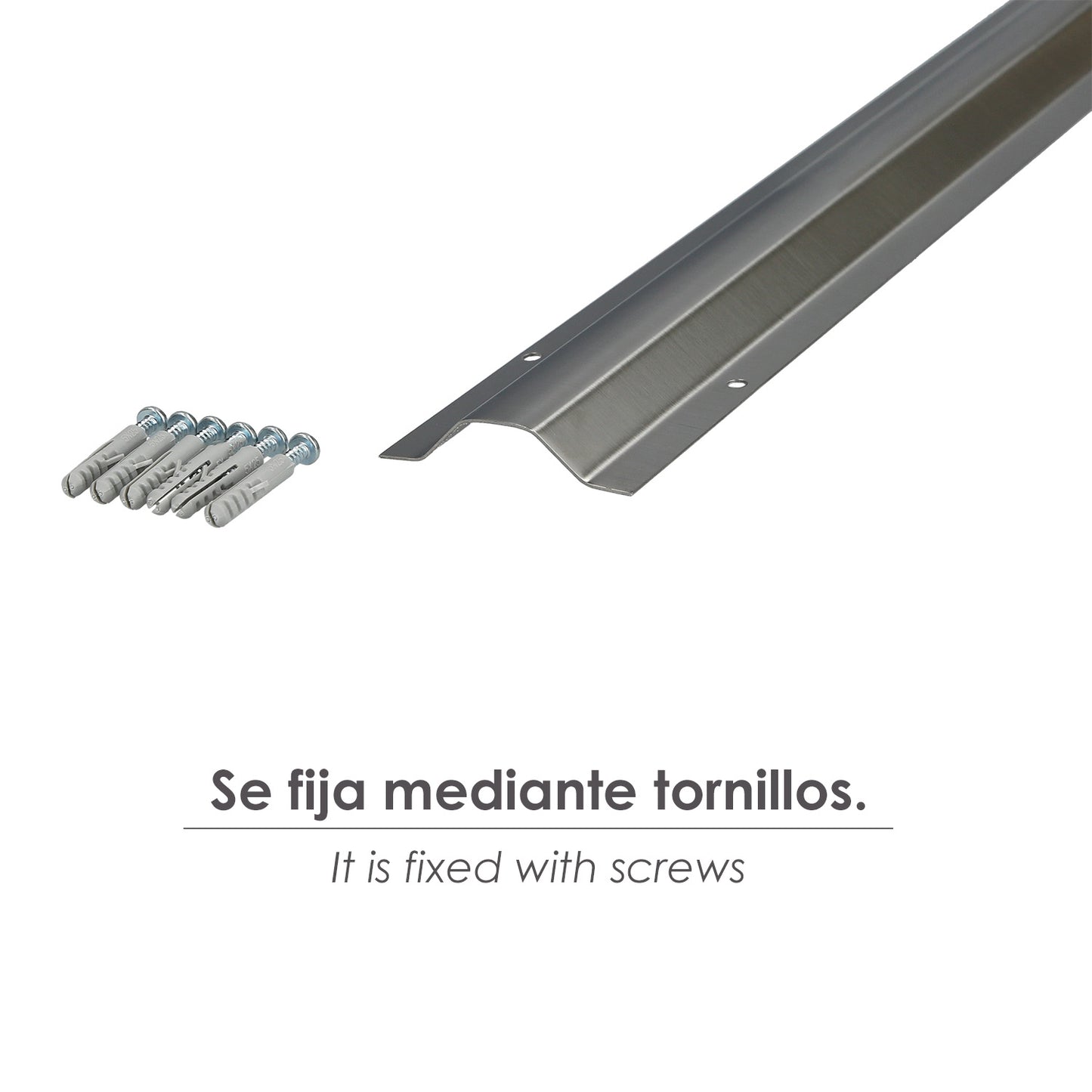 Grampo de Cabo Aparafusado Inox 1 Metro.