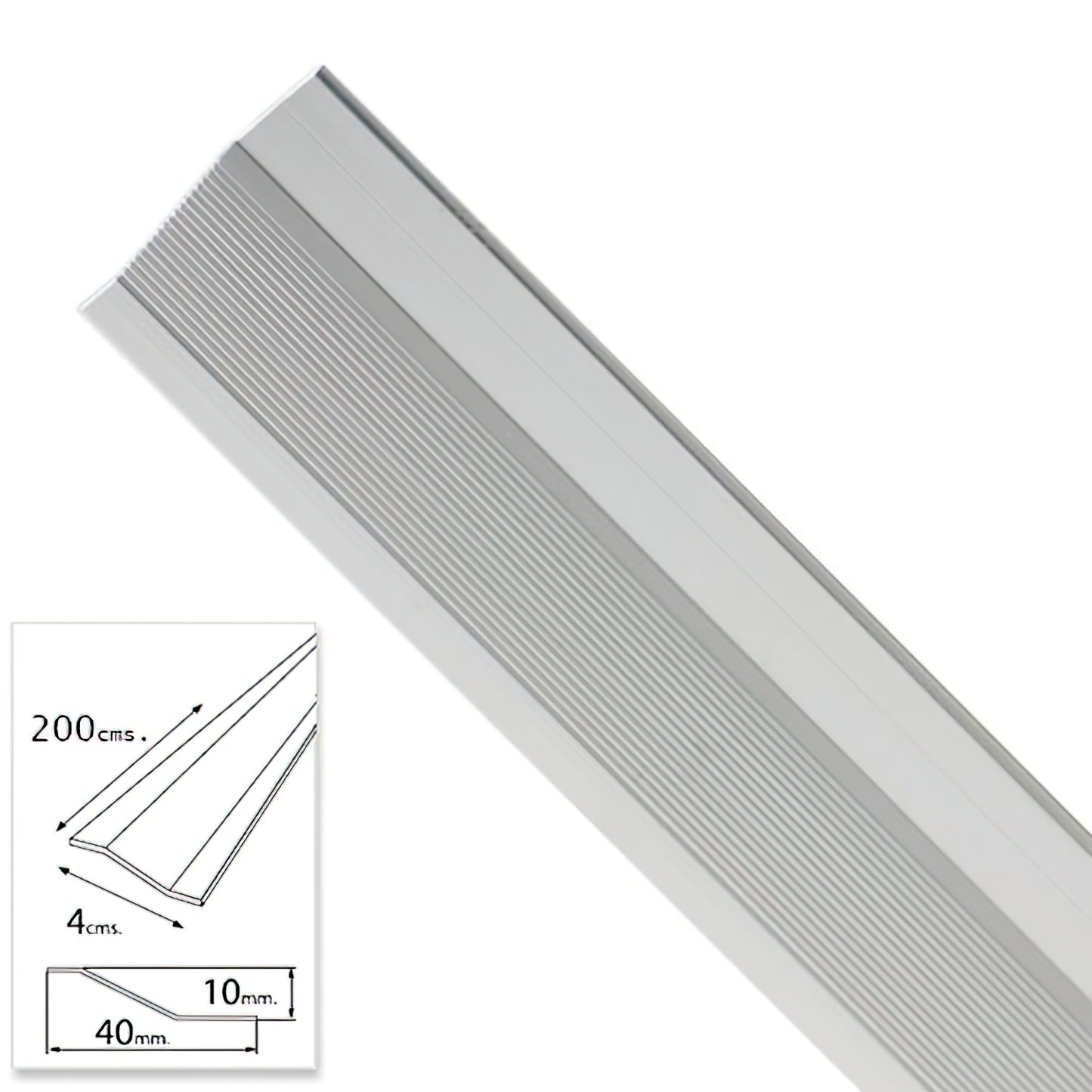 Fita adesiva para cerâmica metal prata 200,0 cm.