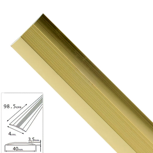 Fita adesiva para tapetes metálicos dourados 98,5 cm.