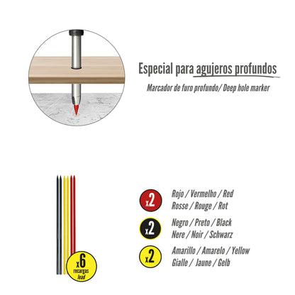 Minas Recambio Para Lapiz Carpintero Portaminas (6 Piezas)