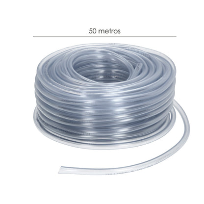 Manguera Transparente Nivel  6x8 mm. Rollo 50 metros
