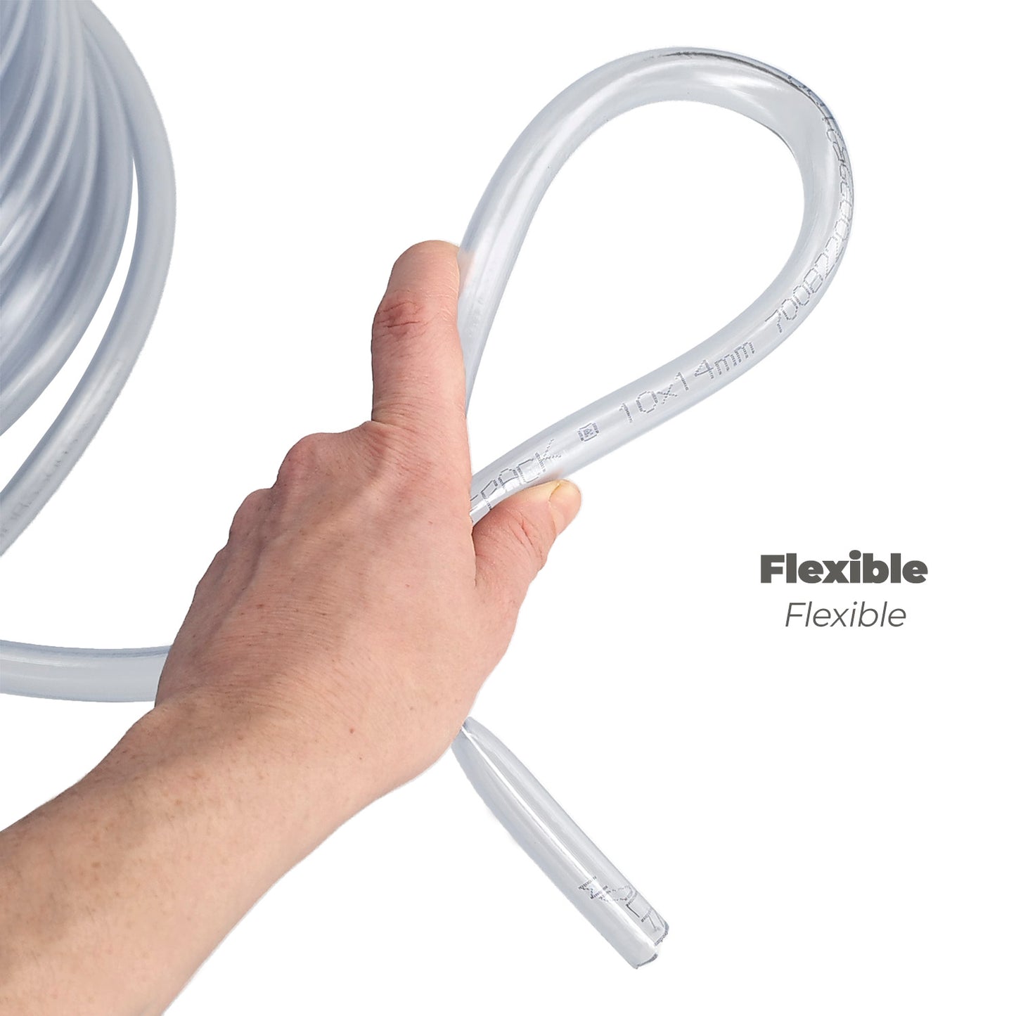 Manguera Transparente Nivel  6x8 mm. Rollo 50 metros