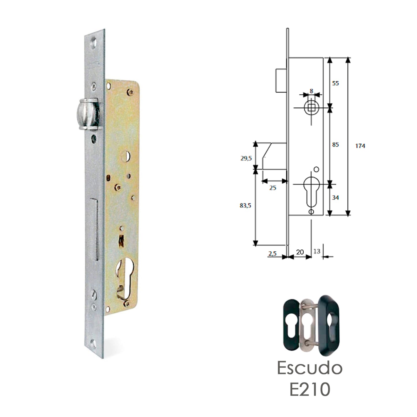 Fechadura Tesa 2216/20/3ai