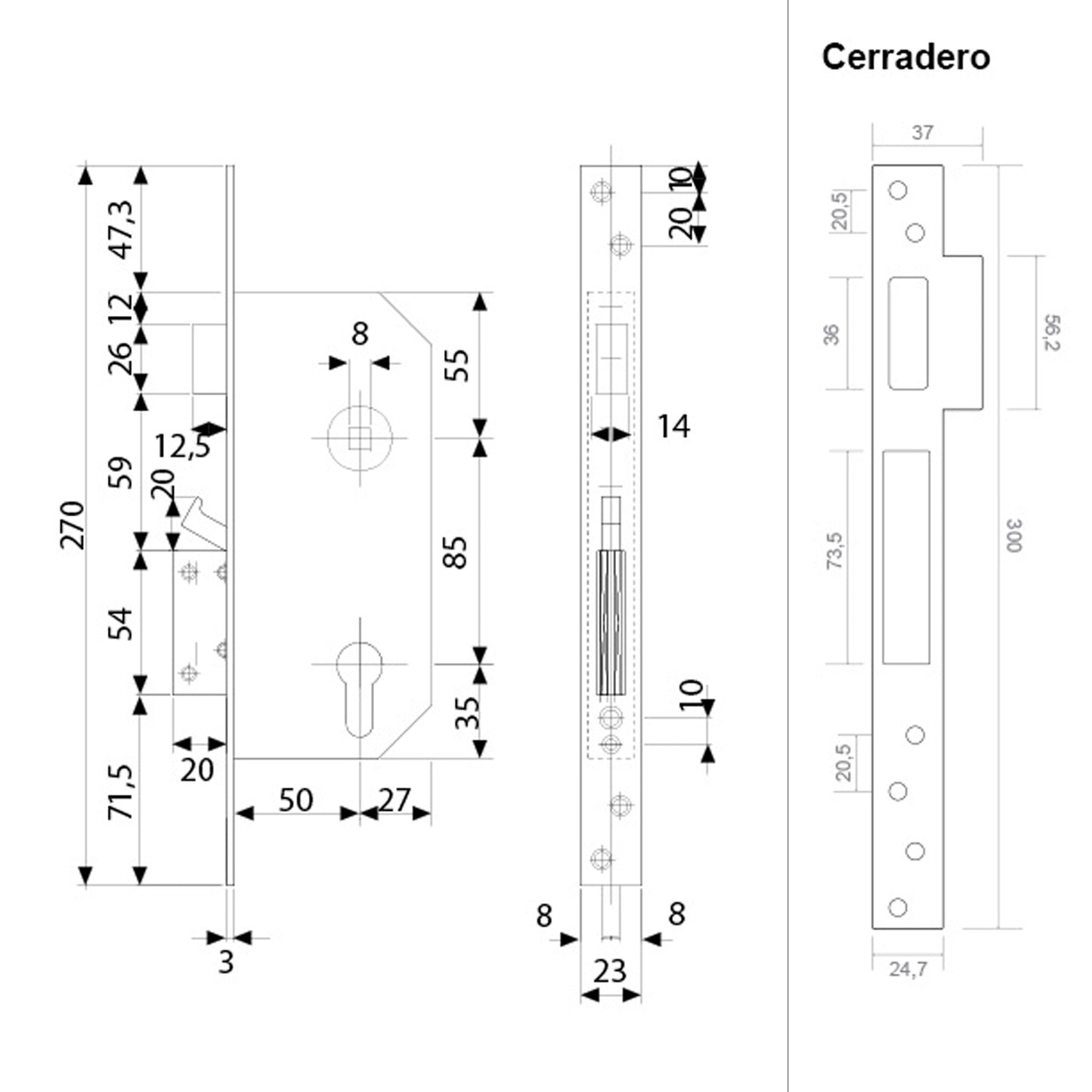 Cerradura Tesa Seguridad R200N/T6/6T