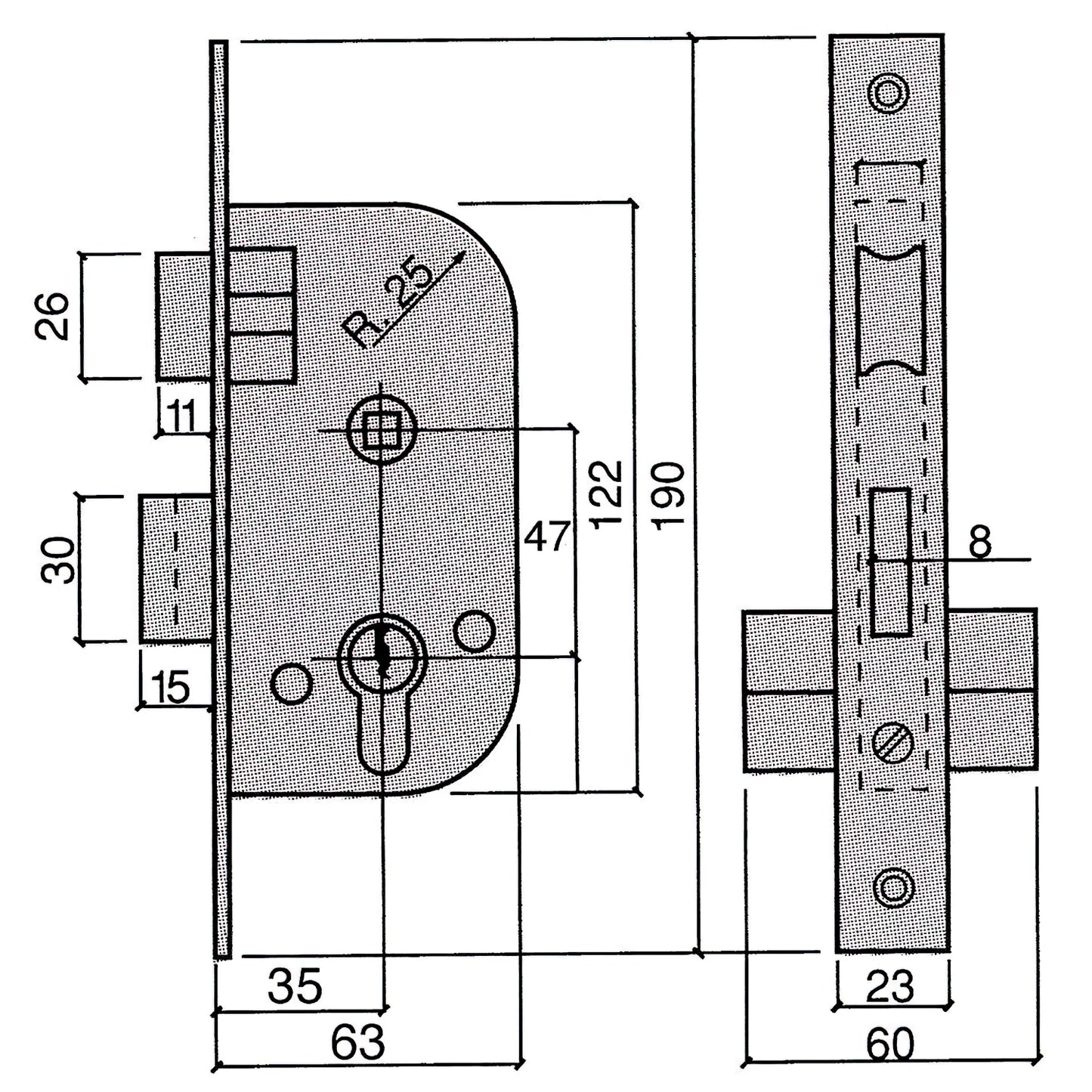 Cerradura Ucem 5134-hl/40