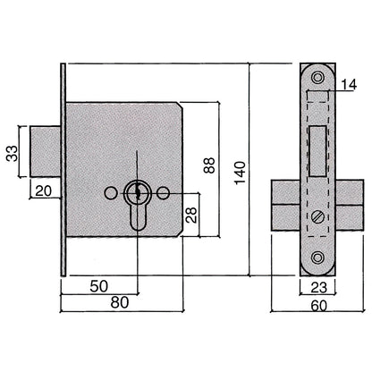 Cerradura Ucem 5300-hl/50