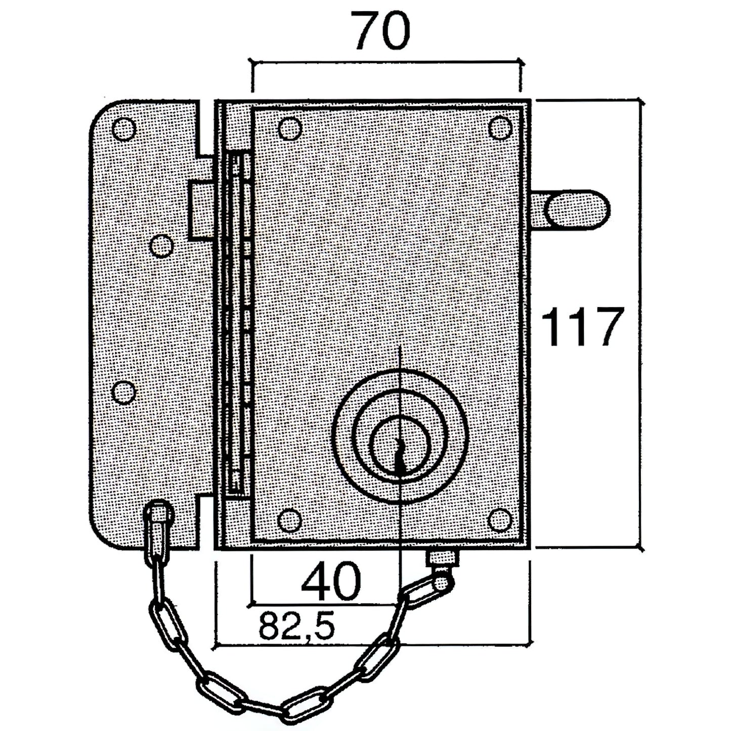 Cerradura Ucem 4500-hb/ Derecha