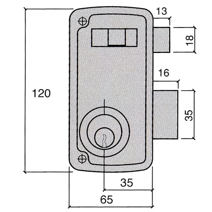 Fechadura Ucem 4056-a-hb/65/ Direita