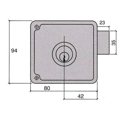 Cerradura Ucem 4124-hb/10/ Derecha