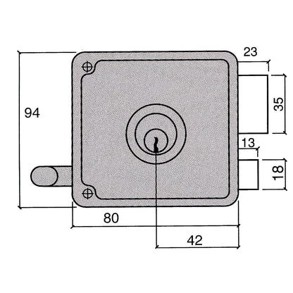 Ucem 4125-hb/10/ Fechadura direita