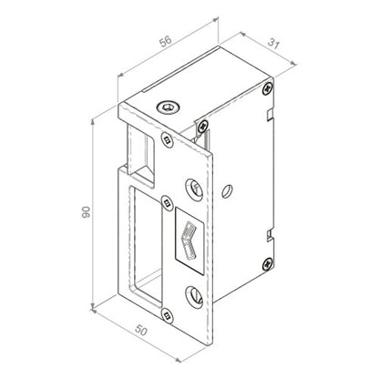 Cerradura Eléctrica JIS 1093 Reversible Automatico Sobreponer Horizontal
