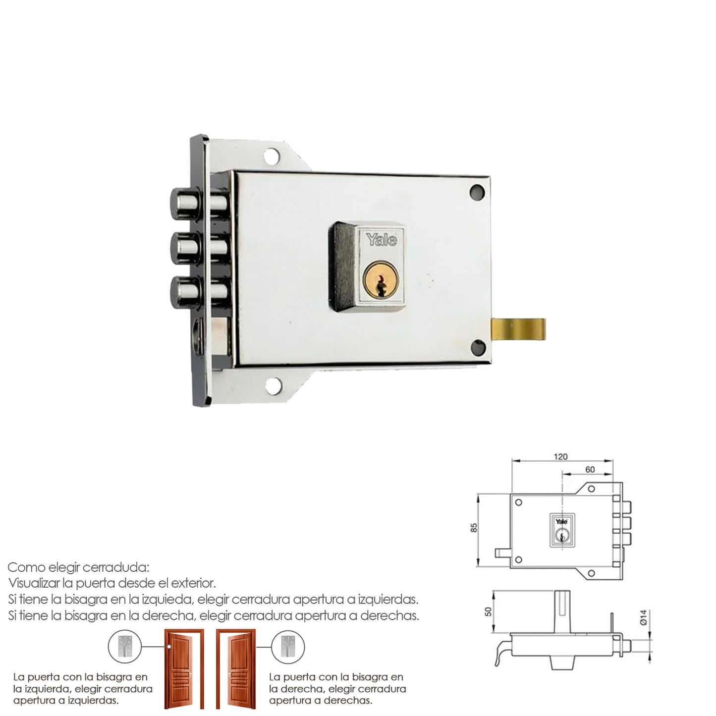 Cerradura Yale    7-HN Izquierda