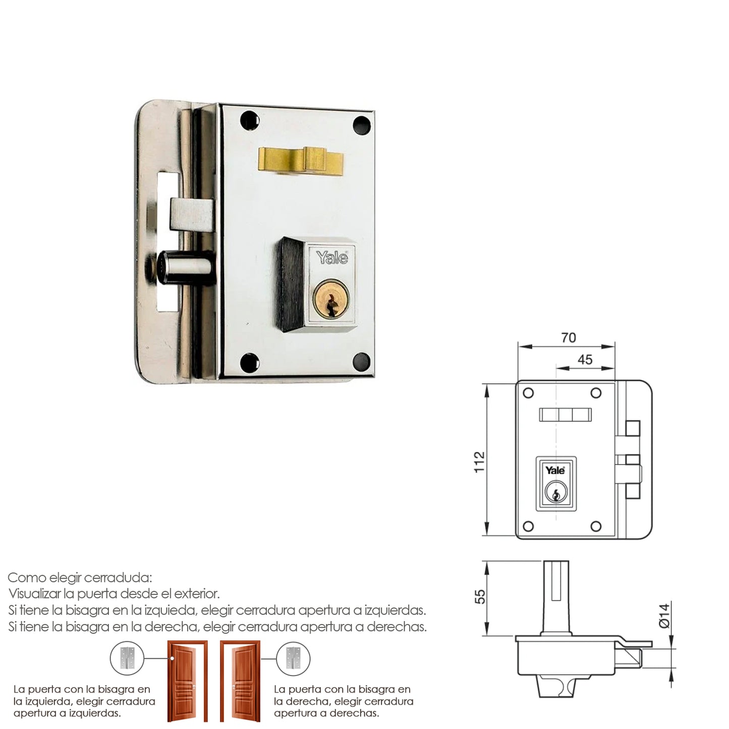 Yale Lock 10-hn/Esquerda