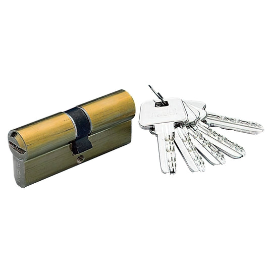 Cilindro de segurança Yale Hs-7 30x30/r15,0 banhado a latão
